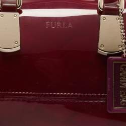 Furla Fuchsia Rubber Small Candy Satchel