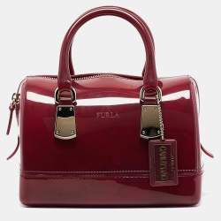 Furla Fuchsia Rubber Small Candy Satchel