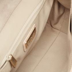 Furla Pale Pink Leather Flap Top Handle Bag
