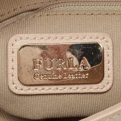 Furla Pale Pink Leather Flap Top Handle Bag