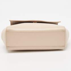 Furla Pale Pink Leather Flap Top Handle Bag