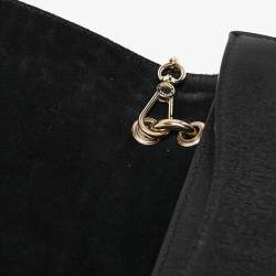 Furla Black Croc Embossed and Leather Mini Bella Top Handle Bag