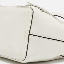 Furla White Leather Tassel Detailed Tote