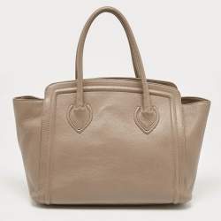Furla Beige Leather Large College Tote