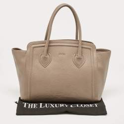 Furla Beige Leather Large College Tote