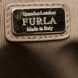 Furla Beige Leather Large College Tote