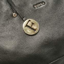 Furla Black Leather Melissa Shopper Tote