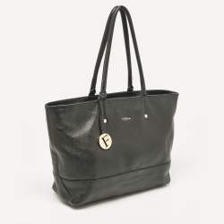 Furla Black Leather Melissa Shopper Tote