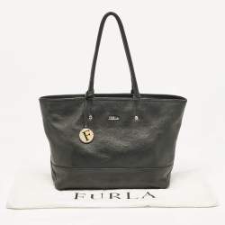 Furla Black Leather Melissa Shopper Tote