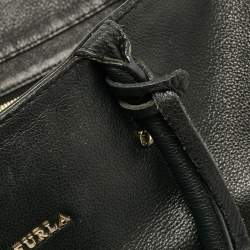 Furla Black Leather Melissa Shopper Tote