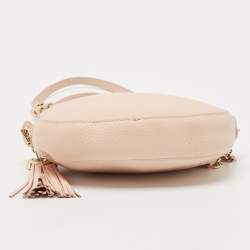 Pre Owned Furla Blush Pink Leather Mini Cara Crossbody Bag