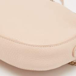 Pre Owned Furla Blush Pink Leather Mini Cara Crossbody Bag
