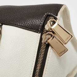 Furla Multicolor Leather Leopard Print Detail Satchel