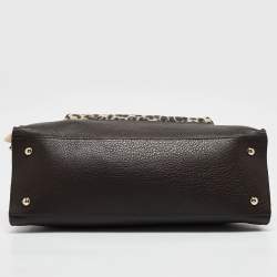 Furla Multicolor Leather Leopard Print Detail Satchel