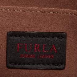 Furla Orange Leather Elisir Crossbody Bag