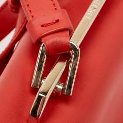 Furla Orange Leather Elisir Crossbody Bag
