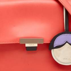 Furla Orange Leather Elisir Crossbody Bag