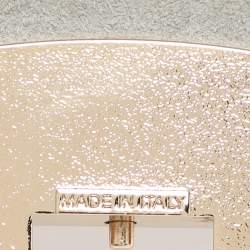 Pre Owned Furla Beige/Black Leather and Velvet Mini Metropolis Embellished Crossbody Bag