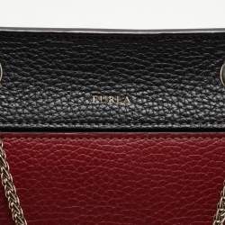 Pre Owned Furla Tricolor Leather Like Crossbody Bag