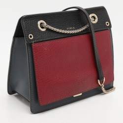 Pre Owned Furla Tricolor Leather Like Crossbody Bag