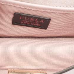 Pre Owned Furla Pink Leather Mimi Shoulder Bag