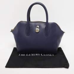 Furla Blue Leather Satchel