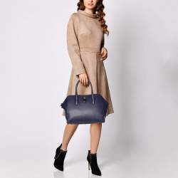 Furla Blue Leather Satchel