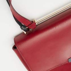 Furla Burgundy Leather Elisir Shoulder Bag