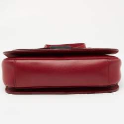 Furla Burgundy Leather Elisir Shoulder Bag