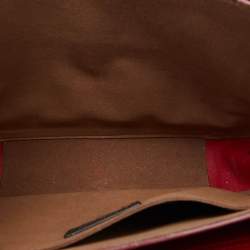 Furla Burgundy Leather Elisir Shoulder Bag