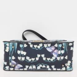 Furla Multicolor Flower and Butterfly Print Coated Canvas Metropolis Top Handle Bag