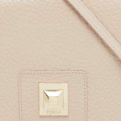 Pre Owned Furla Blush Pink Leather Joann Crossbody Bag