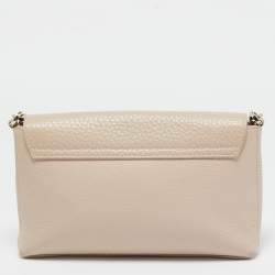 Pre Owned Furla Blush Pink Leather Joann Crossbody Bag