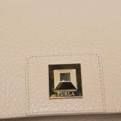 Pre Owned Furla Blush Pink Leather Joann Crossbody Bag