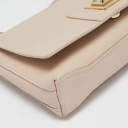 Pre Owned Furla Blush Pink Leather Joann Crossbody Bag