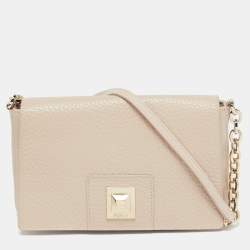 Pre Owned Furla Blush Pink Leather Joann Crossbody Bag