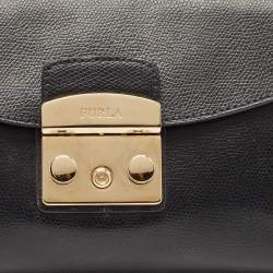 Furla Black Leather Metropolis Shoulder Bag