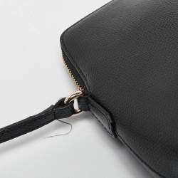 Furla Black Leather Dome Crossbody Bag