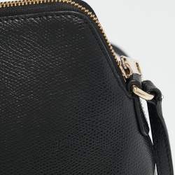 Furla Black Leather Dome Crossbody Bag