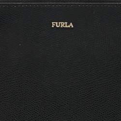 Furla Black Leather Dome Crossbody Bag