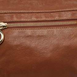 Furla Brown Leather Pebbled Hobo