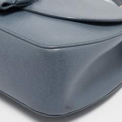 Furla Light Blue Leather Top Handle Bag