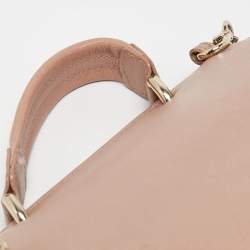 Furla Pale Pink Saffiano Leather Metropolis Flap Top Handle Bag
