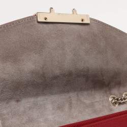 Furla Red Leather Metropolis Chain Shoulder Bag