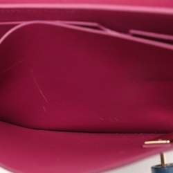 Furla Magenta Leather Embellished Flap Shoulder Bag