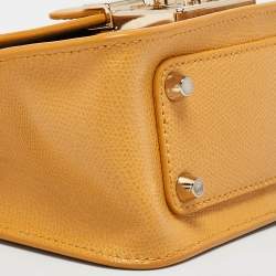 Furla Yellow Leather Mini Metropolis Chain Crossbody Bag