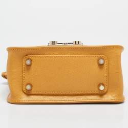 Furla Yellow Leather Mini Metropolis Chain Crossbody Bag