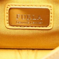 Furla Yellow Leather Mini Metropolis Chain Crossbody Bag