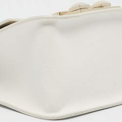Pre Owned Furla White Leather Mini Bella Crossbody Bag