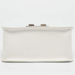 Pre Owned Furla White Leather Mini Bella Crossbody Bag
